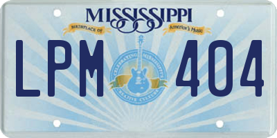 MS license plate LPM404