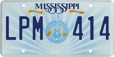 MS license plate LPM414