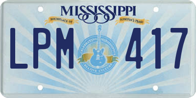 MS license plate LPM417