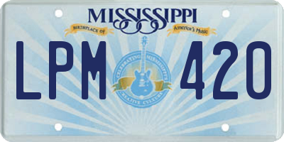 MS license plate LPM420
