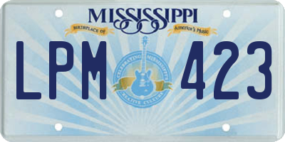 MS license plate LPM423