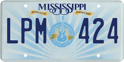 MS license plate LPM424