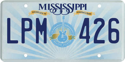 MS license plate LPM426