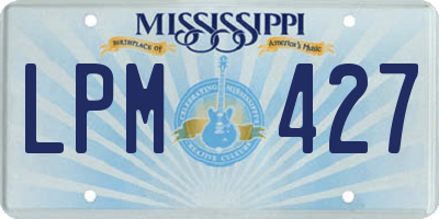 MS license plate LPM427