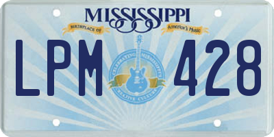 MS license plate LPM428