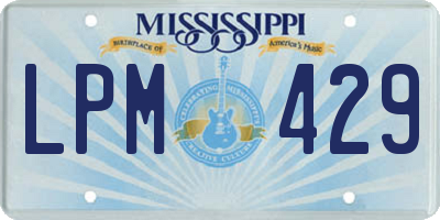 MS license plate LPM429