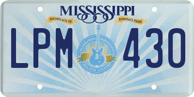MS license plate LPM430