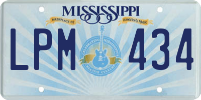 MS license plate LPM434