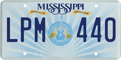 MS license plate LPM440