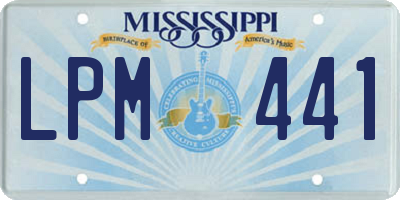 MS license plate LPM441