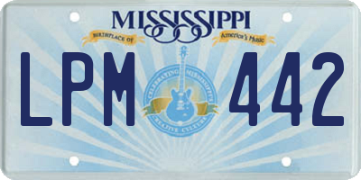 MS license plate LPM442