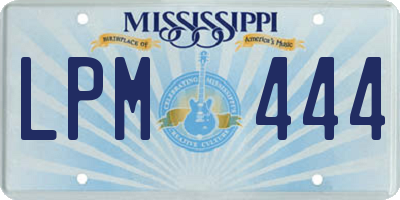 MS license plate LPM444