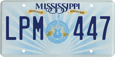 MS license plate LPM447