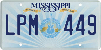 MS license plate LPM449