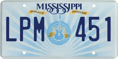 MS license plate LPM451