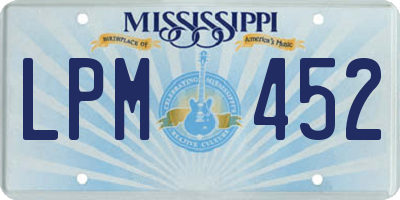 MS license plate LPM452