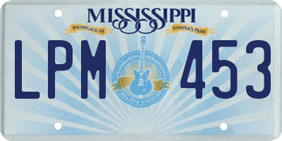 MS license plate LPM453