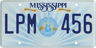 MS license plate LPM456