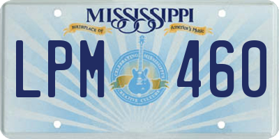 MS license plate LPM460
