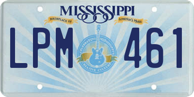 MS license plate LPM461