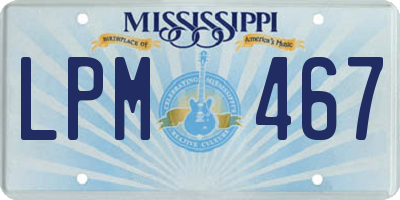 MS license plate LPM467