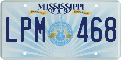 MS license plate LPM468