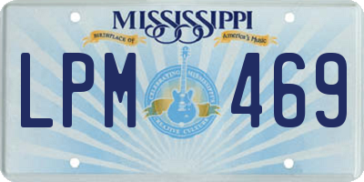MS license plate LPM469