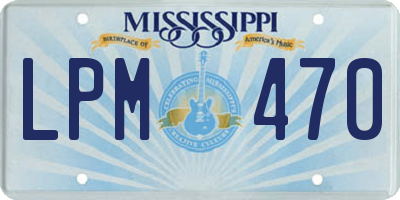 MS license plate LPM470