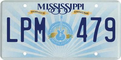 MS license plate LPM479