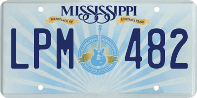 MS license plate LPM482