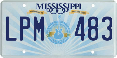 MS license plate LPM483