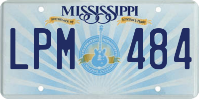 MS license plate LPM484