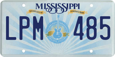 MS license plate LPM485