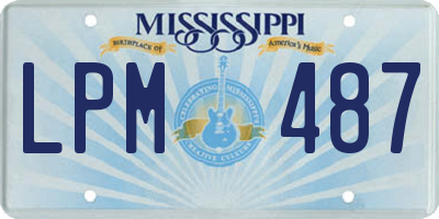 MS license plate LPM487