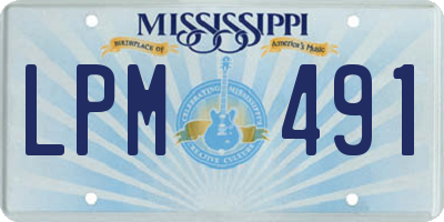 MS license plate LPM491