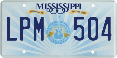 MS license plate LPM504