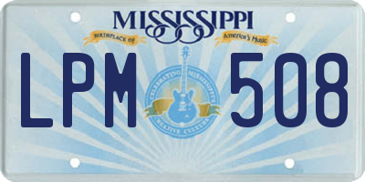 MS license plate LPM508