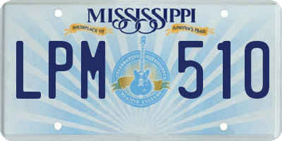 MS license plate LPM510