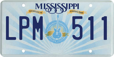 MS license plate LPM511