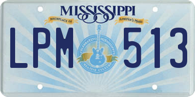 MS license plate LPM513