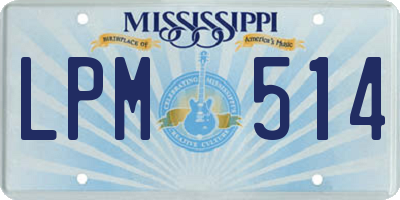 MS license plate LPM514