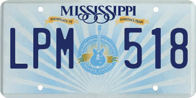 MS license plate LPM518