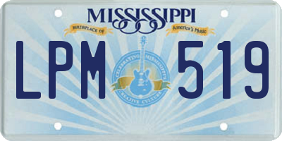 MS license plate LPM519