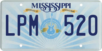 MS license plate LPM520