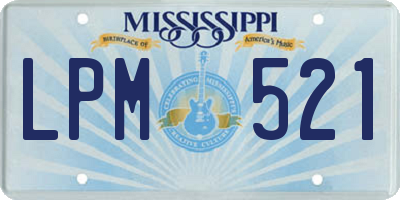 MS license plate LPM521