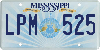 MS license plate LPM525