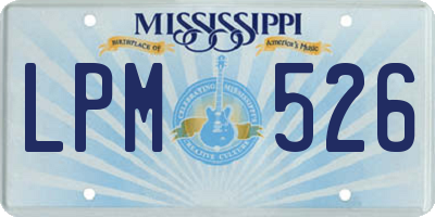 MS license plate LPM526