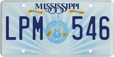 MS license plate LPM546