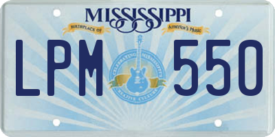 MS license plate LPM550