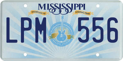 MS license plate LPM556